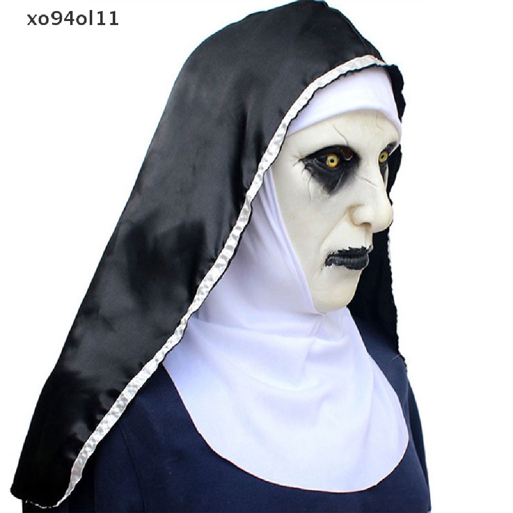 Xo Topeng Lateks The Horror Mengerikan Nun Dg Kerudung Valak Cosplay Untuk Kostum Halloween OL