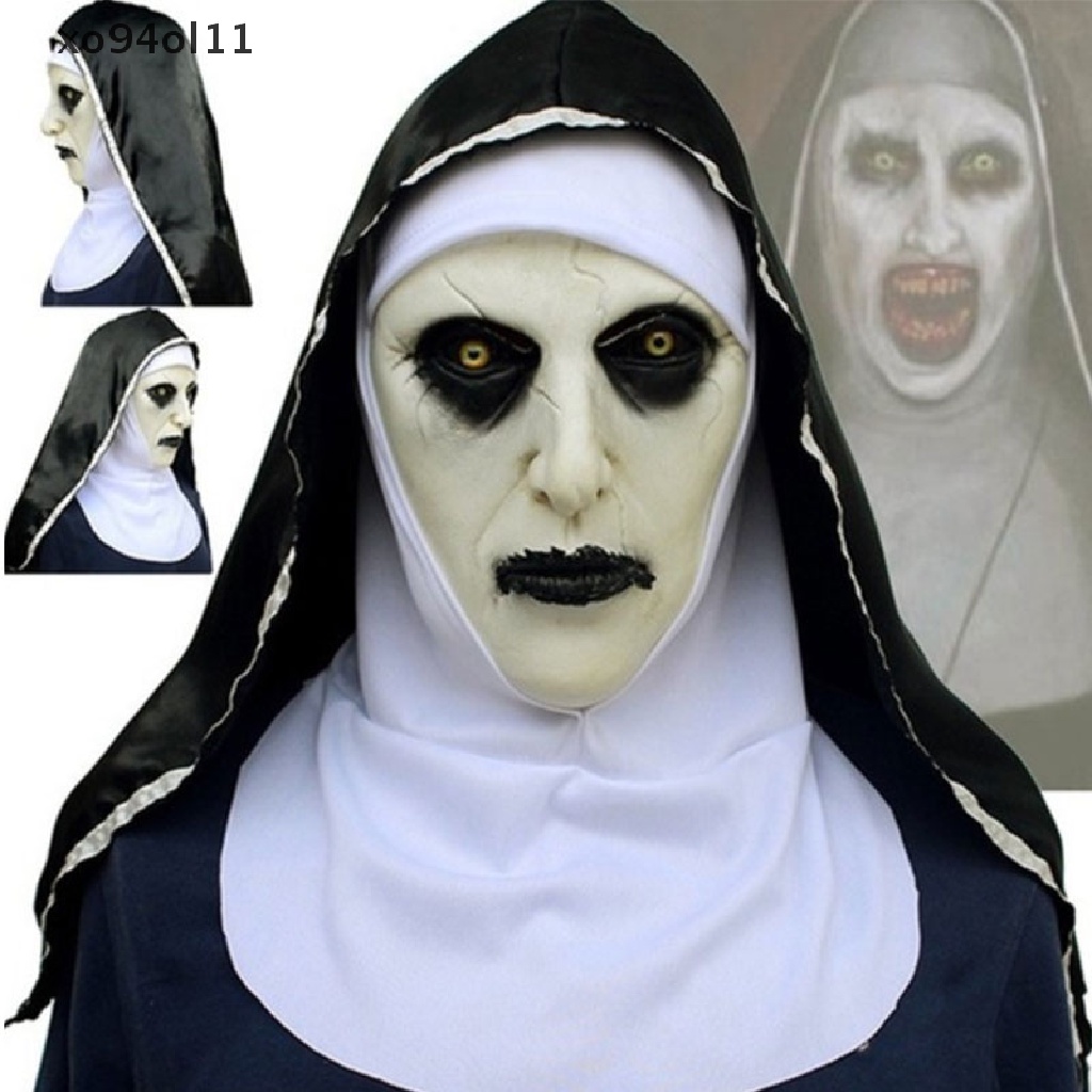 Xo Topeng Lateks The Horror Mengerikan Nun Dg Kerudung Valak Cosplay Untuk Kostum Halloween OL