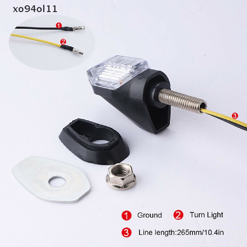 Xo 2x Universal Motor 1LED Amber Sein Indikator Sinyal Sepeda Blinker Lampu OL