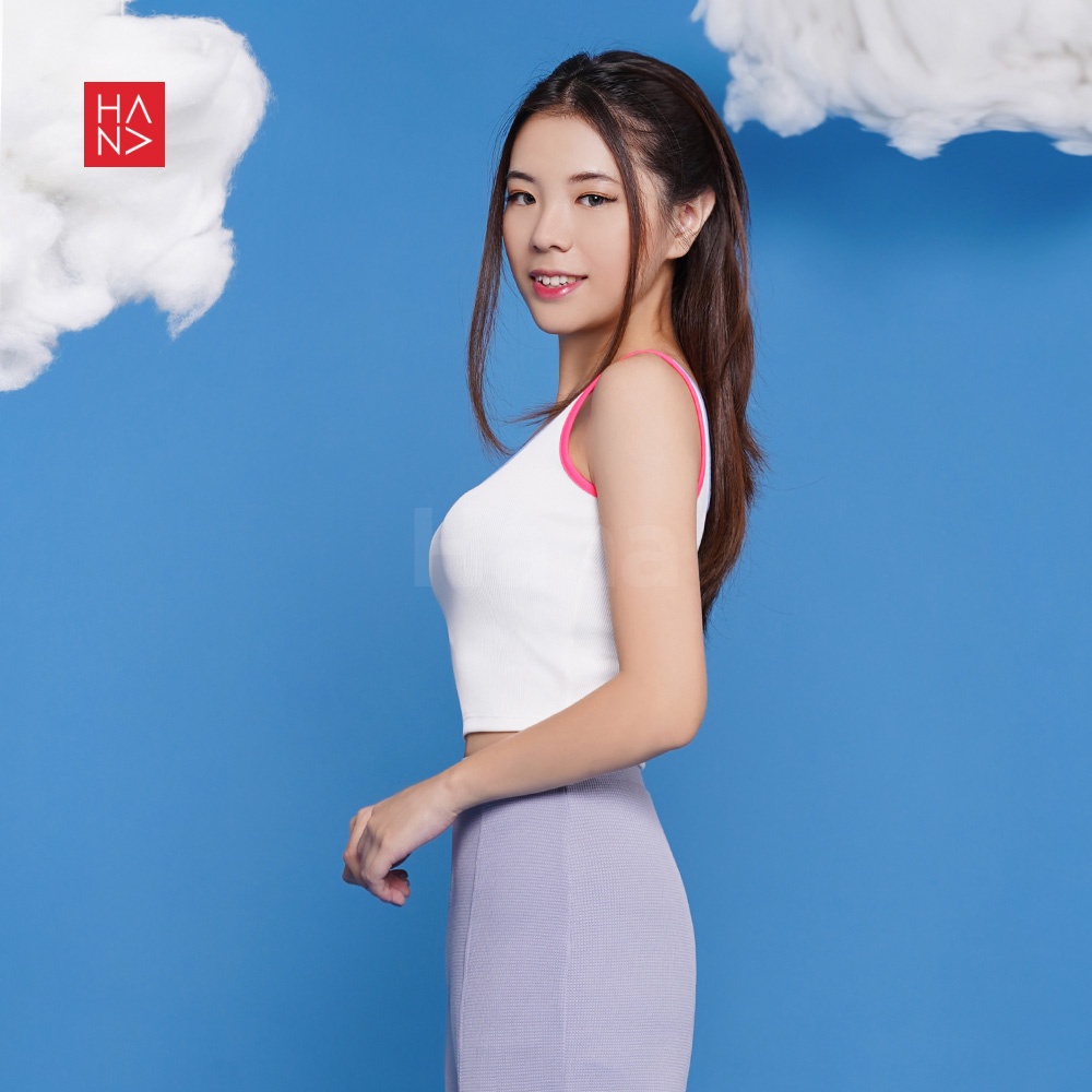 Hana Fashion - Herbie Knit Tank Top Wanita - TT401