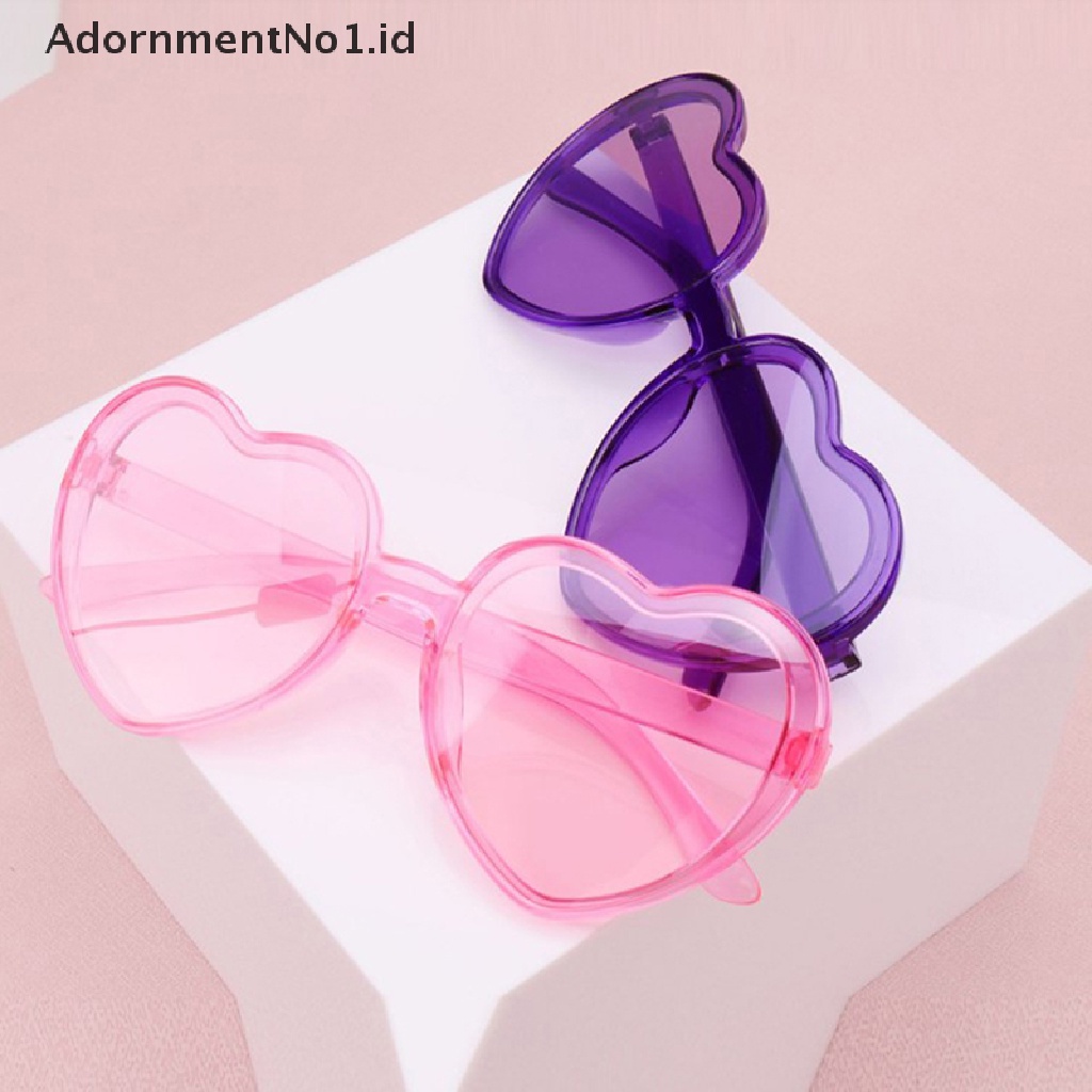 [AdornmentNo1] Cinta Berbentuk Hati Kacamata Wanita Cat Eye Sun Glasses Ladies Sexy Sweet Designer Candy Mirror Lens Eyewear UV400 [ID]