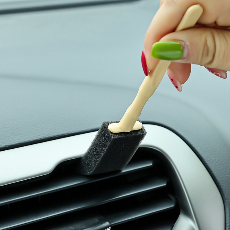 [Harga Grosir] Sikat Pembersih Lubang Angin Ac Mobil Universal Auto Detailing Blinds Dashboard Sponge Duster Brush Alat Penghilang Debu Interior Mobil