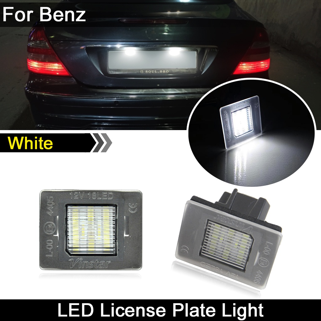 2pcs Lampu Plat Nomor Plat LED Putih Lampu Untuk Benz A-CLASS W176 W156 R172 GL-CLASS X166 GLE M-CLASS W166 Vito W447