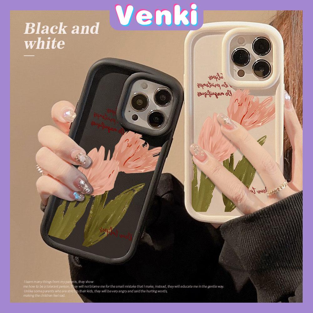 Case fo iPhone 11 Pro Max TPU Soft Case Frosted Bubble Case Black White Cute Oil Painting Flowers Camera Protection Shockproof For iPhone 14 13 12 11 Plus Pro Max 7 Plus X XR