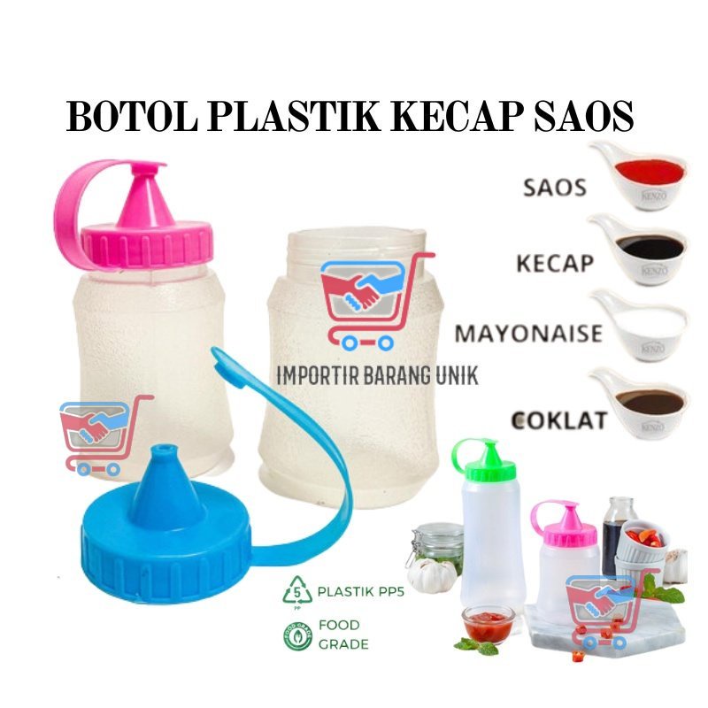 IMB -B115- Botol Kecap Saus - Botol Isi Ulang - Wadah Kecap dan Saus - Botol Plastik Kecap