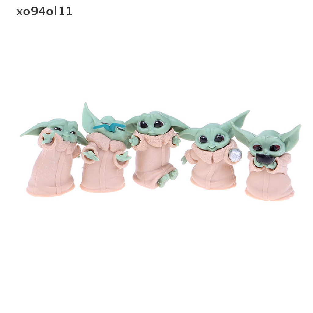 Xo 5Pcs/Set Baby Yoda Grogu Mandalorian Action Figure Mainan Yoda Baby Action Toys OL