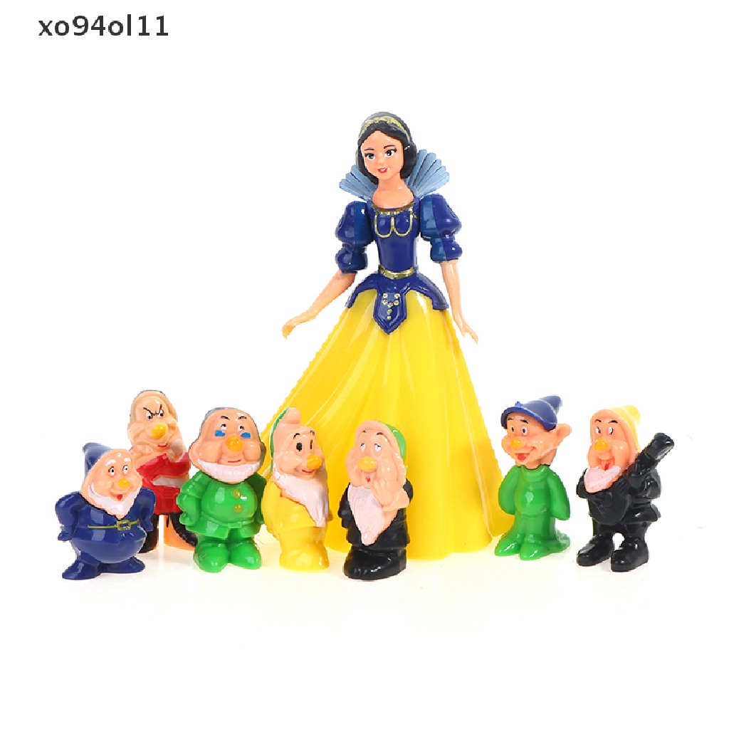 Xo 8pcs/set Mainan Action Figure Snow White and the Seven Dwarfs 6-10cm Princess PVC OL