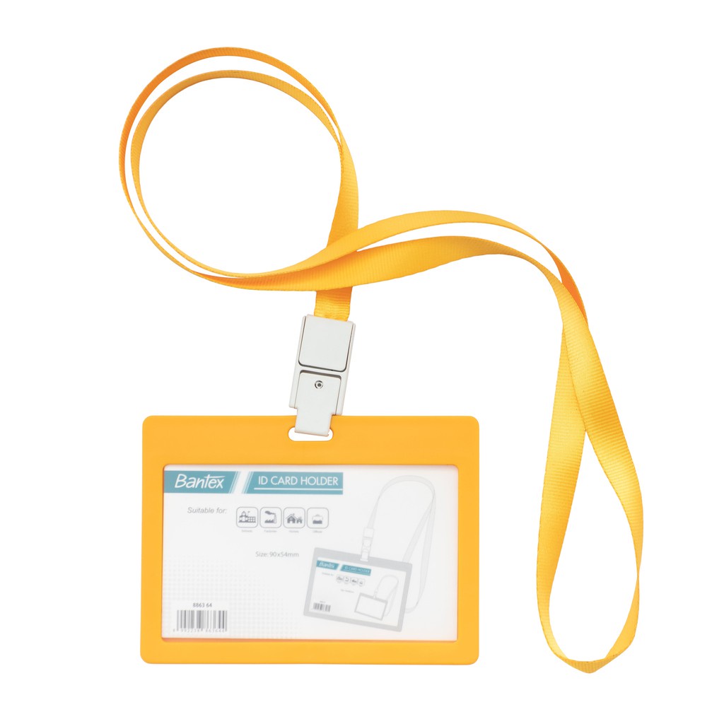 

Bantex ID Card Holder Name Tag Tali Lanyard Landscape Mango