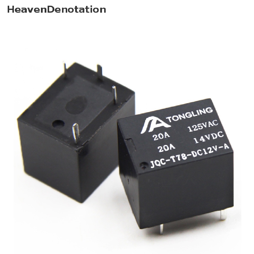 [HeavenDenotation] 5pcs 20A DC 4kaki 5V/12V/24V Relay Elektroik Kecil T78 T74 TRKM SRA-12V HDV