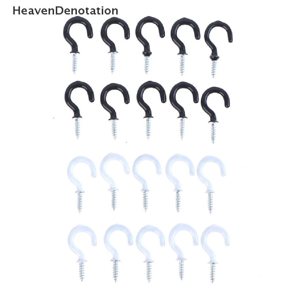 [HeavenDenotation] 10pcs Mug Gantungan Bahu Cup Hooks Heavy Duty Screw-In Ceiling Hooks Cup HDV