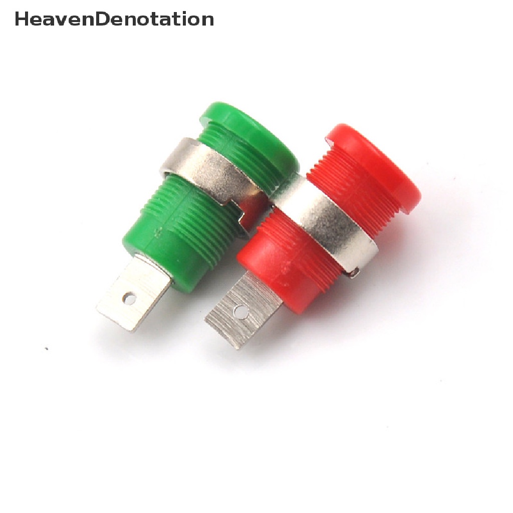 [HeavenDenotation] 5pcs 4mm Colokan Pisang Female Jack Socket Plug Wire Connector 5warna HDV