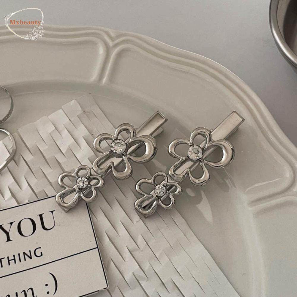 Mxbeauty Gadis Klip Rambut Hadiah Fashion Bunga BB Klip Zirkon Vintage Manis Jepit