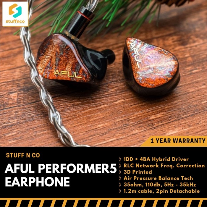 Aful Performer 5 Performer5 Hybrid DD 4BA Earphone Hires IEM
