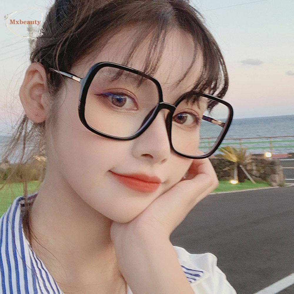 Mxbeauty Kacamata Anti Blue Light Pria Wanita Bingkai Besar Motif Leopard Fashion Square Frame Eyewear