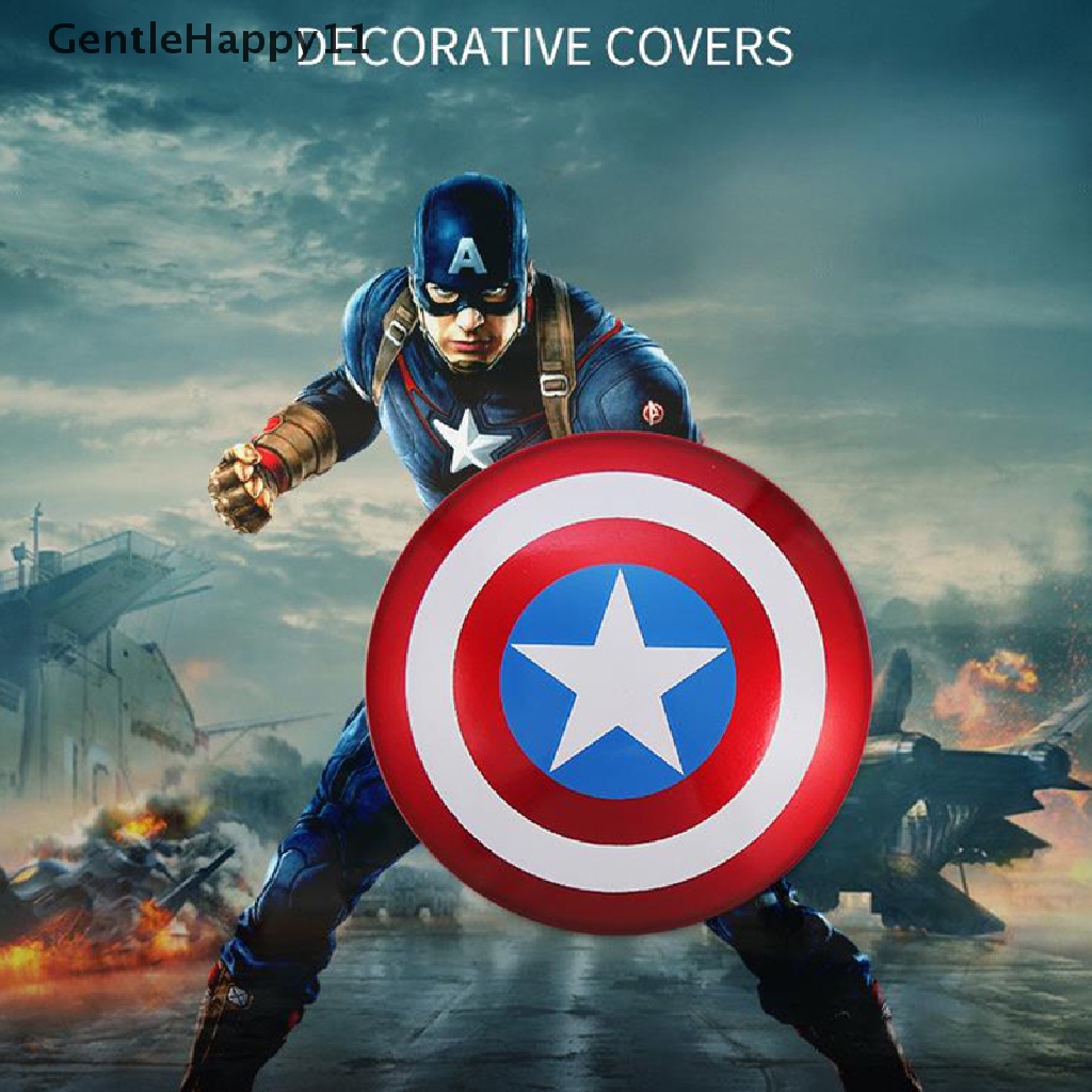 Gentlehappy Captain America Interior Mobil Mesin Start Stop Push Button Saklar Cover Stiker id