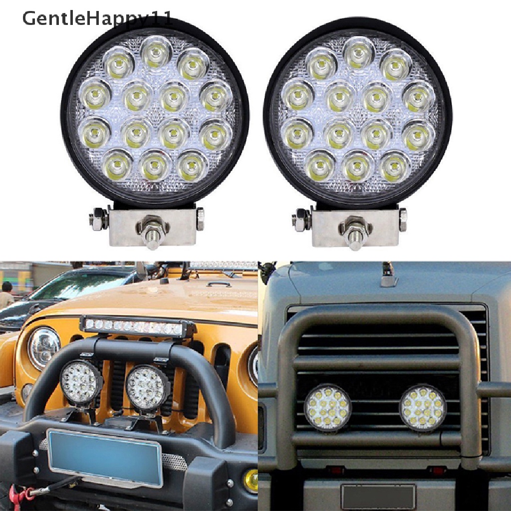 Gentlehappy Lampu Kerja Bulat Flood Led4 ''42W Offroad Truck Mobil SUV ATV Driving Lamp id