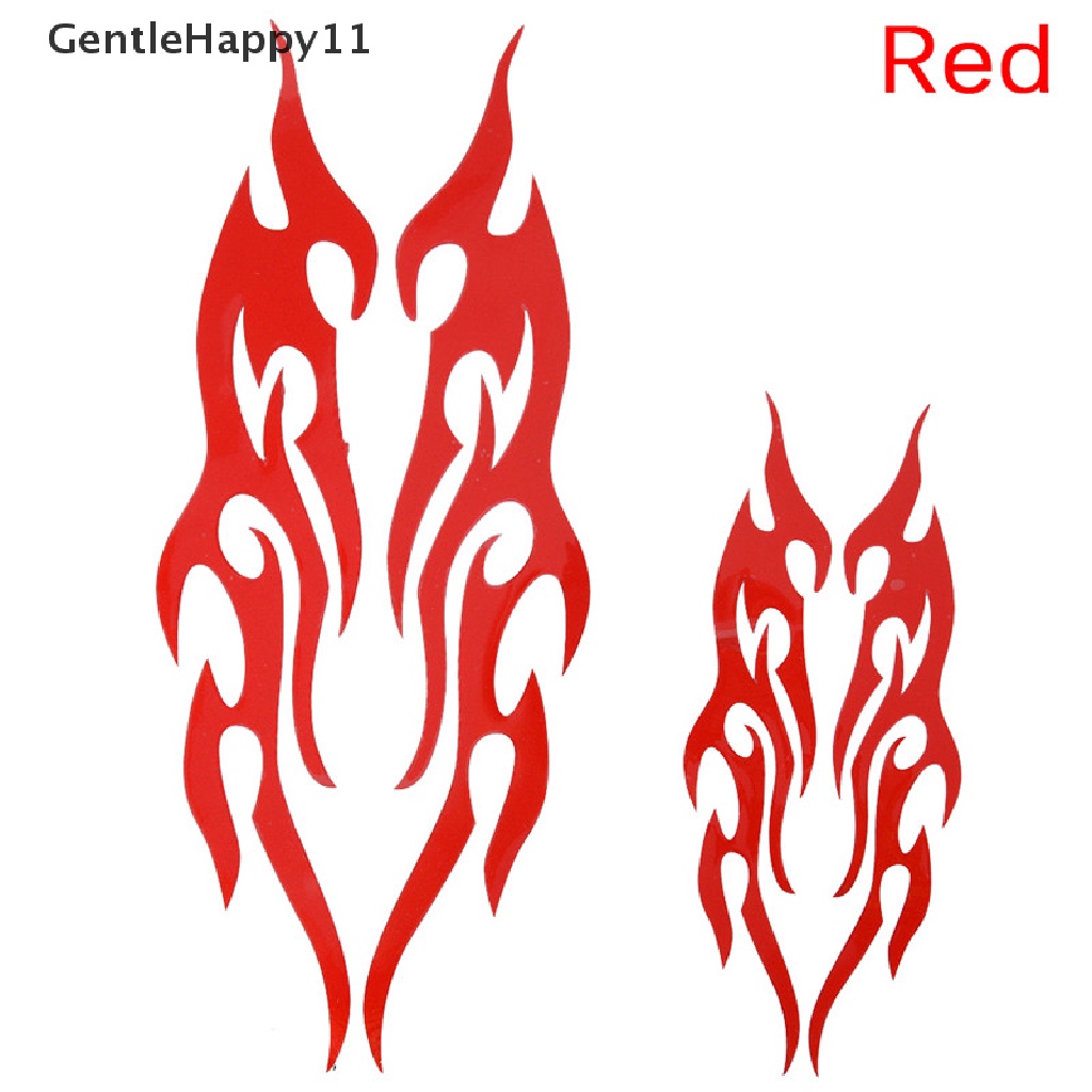 Gentlehappy 3D Flame Car Art Vinyl Decal Lucu Mobil Truk Motor Jendela Laptop Sticker id