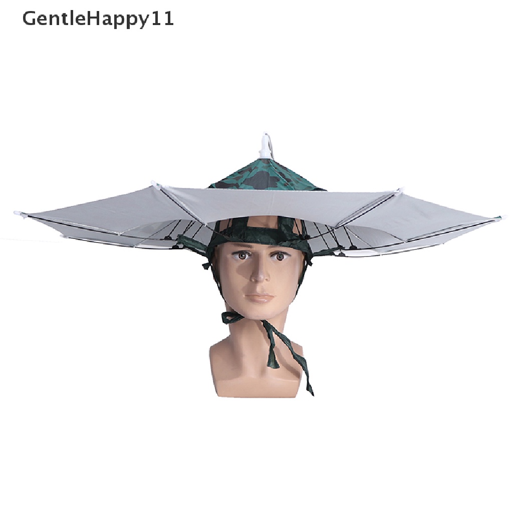 Gentlehappy 1PC Topi Payung Kepala Lipat Perlengkapan Hujan Topi Pancing Hiasan Kepala Umbrella Fishing id