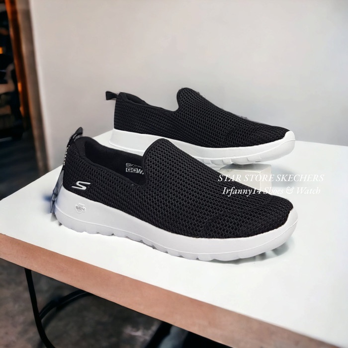 Sepatu skechers Wanita Original Joy Center Piece - hitam sol putih, 36