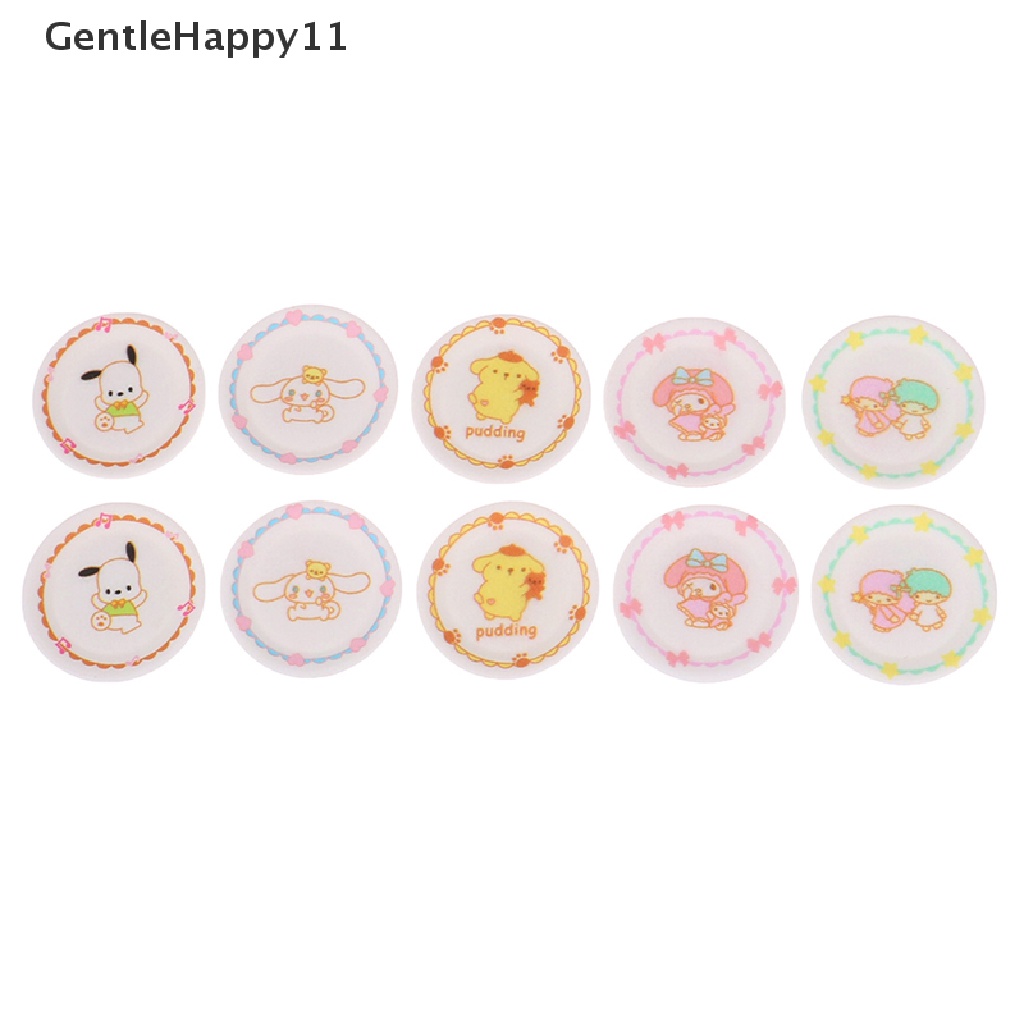 Gentlehappy 5pcs 1: 12rumah Boneka Miniatur Kartun Piring Simulasi Dapur Piring Dekorasi Mainan id