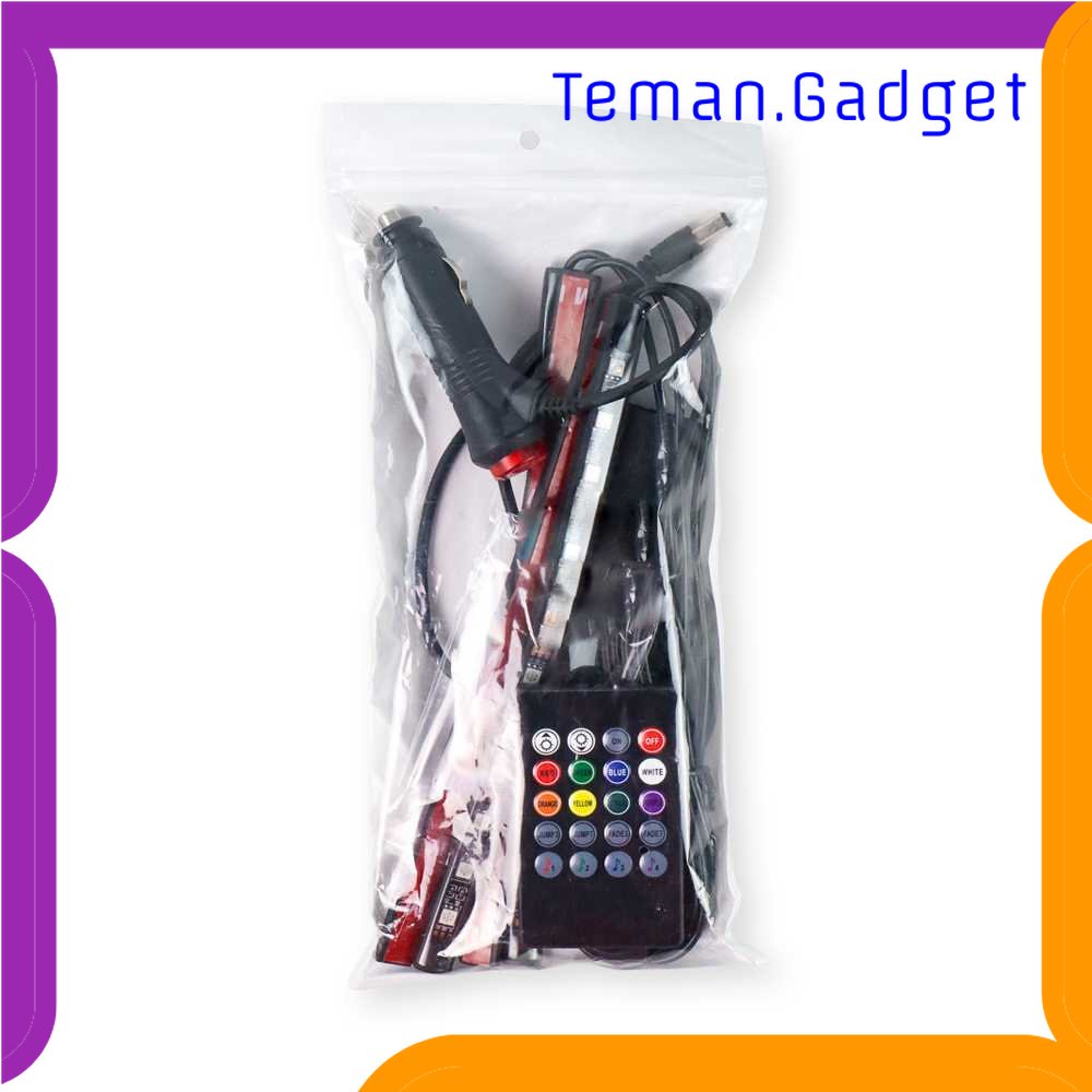 TG - LMP JIAMEN Lampu LED Strip Flexible Car Light Cigarette Plug 8 Color 4 PCS - J47