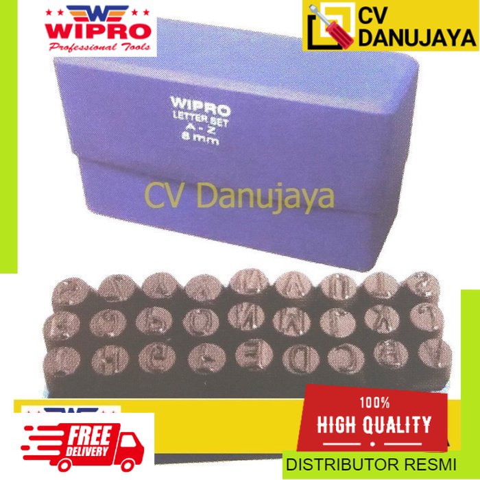 Alat Cap Besi Plat Ketok Huruf Set Ukuran Size 5.0 mm - Wipro