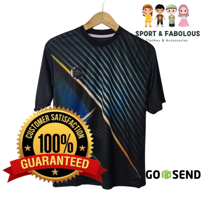 Baju Badminton Voli Pria Cowo Original Grade Premium Dryfit Adem Awet - M