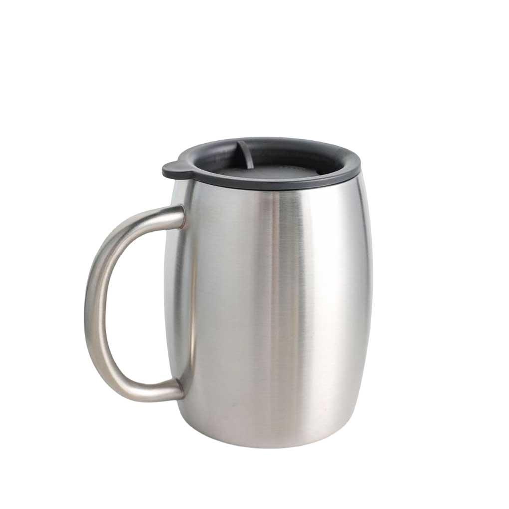 400 ml Double Wall Cup Beer Susu Teh Kopi Gelas Minum Insulated Tumbler Dengan Pegangan Panas Dingin Perut Besar Sepeda Mug