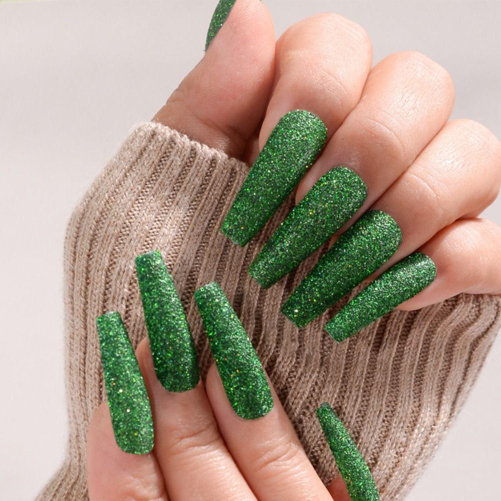 Needway Tambalan Kuku Panjang Fashion Elegent Dilepas Buatan Ultra-Tipis Tekan Pada Tips Kuku Penuh Penutup Nail Art Tips