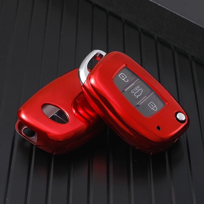 Mobil 3tombol Key Case Cover Untuk Hyundai Tucson I40 I20 I10 IX35 IX45 Creta Santa Fe Cover Keyless Fob Aksesoris