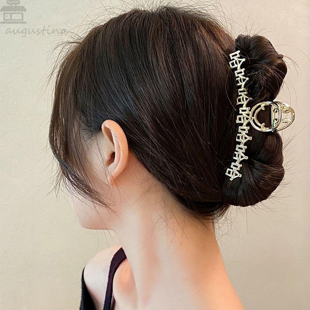 Agustina Wanita Jepit Rambut Geometris Hias Aksesoris Rambut Gadis Harian Vintage Hadiah Desain Fashion Hair Claw