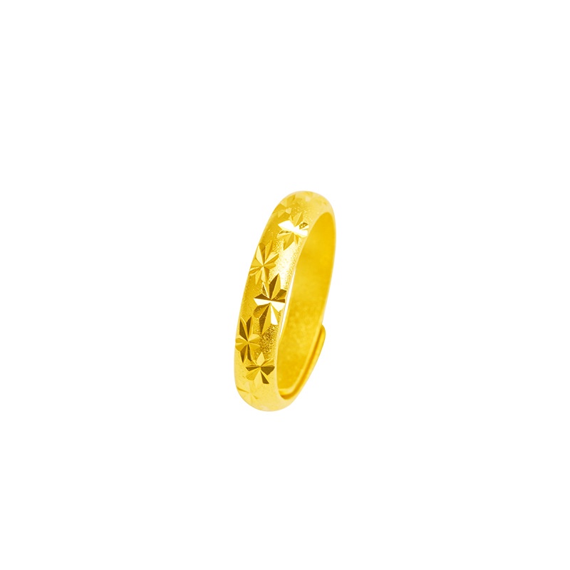 Goldkingdom Aksesoris Fashion 24K Bangkok Aksesoris In Stock Cincin Wanita Baru Penuh Bintang Dan Hujan Meteor Dapat Disesuaikan Indah