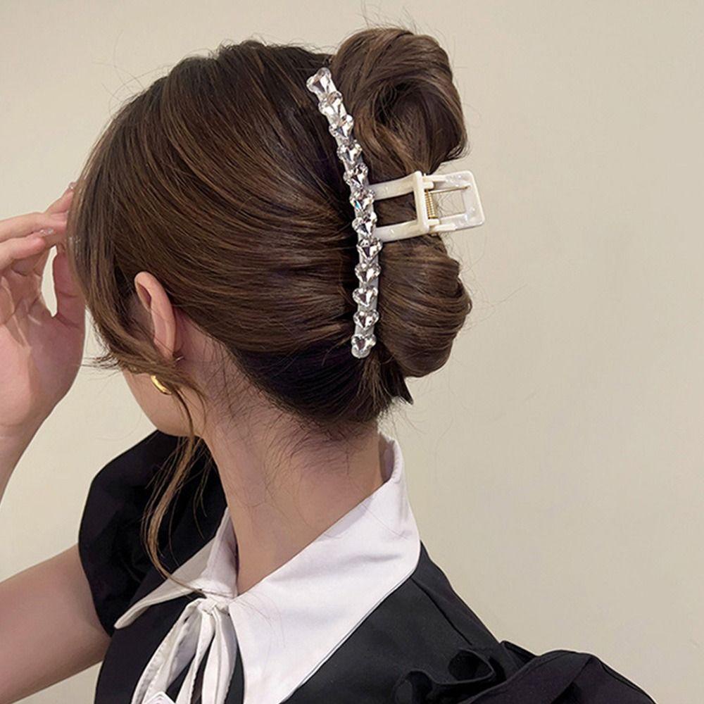 Mxbeauty Heart Shark Klip Fashion Elegance Rambut Panjang Penting Cinta Sedikit Segar Zirkon Aksesoris Wanita