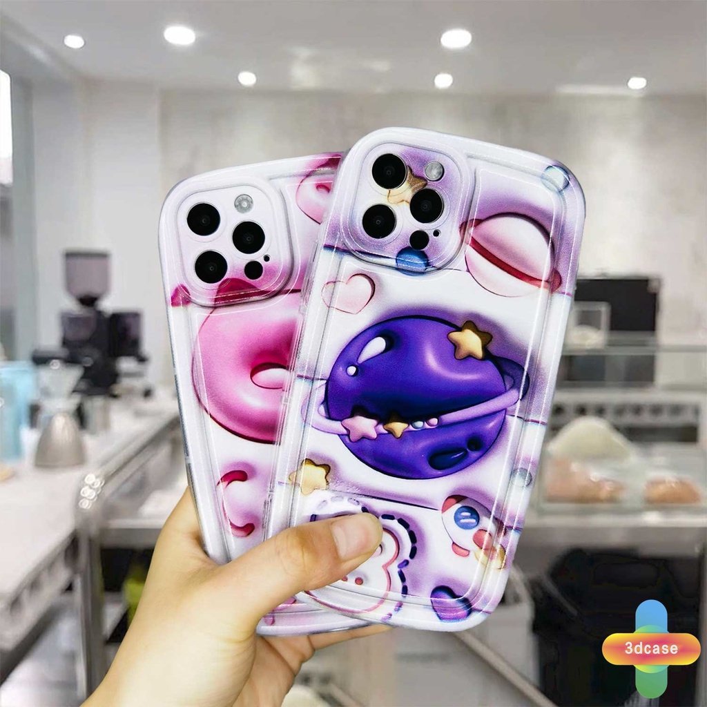 Compatible For Case IPhone 6 7 6S 8 14 Plus XR 11 12 13 14 PRO MAX X XS MAX 11 12 13 Se 2020 6SPlus 7Plus 6Plus 8Plus 14Plus XSMAX Planet Rabbit Silicone Soap Case