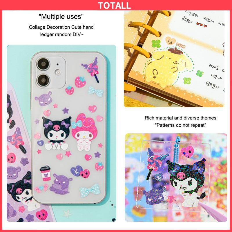 COD Stiker Kuromi Kartun Cinnamoroll Melody Kuromi Pochacco Dog Shiny Sticker Dekorasi-Totall