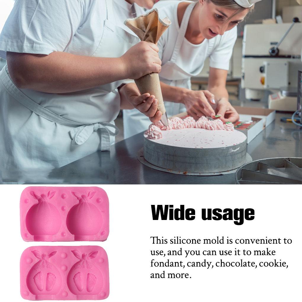 Kaki Cetak Kue Fondant Silikon Cetakan Bakery Coklat DIY Sugarcraft Cetakan Restoran Baking Dapur Gadget Aksesori