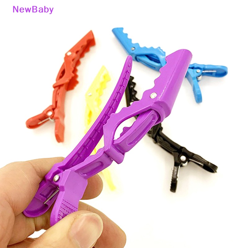 Newbaby 5Pcs Hairdressing Salon Matte Sectioning Clamp Hair Clip Jepitan Rambut Grip Claw ID