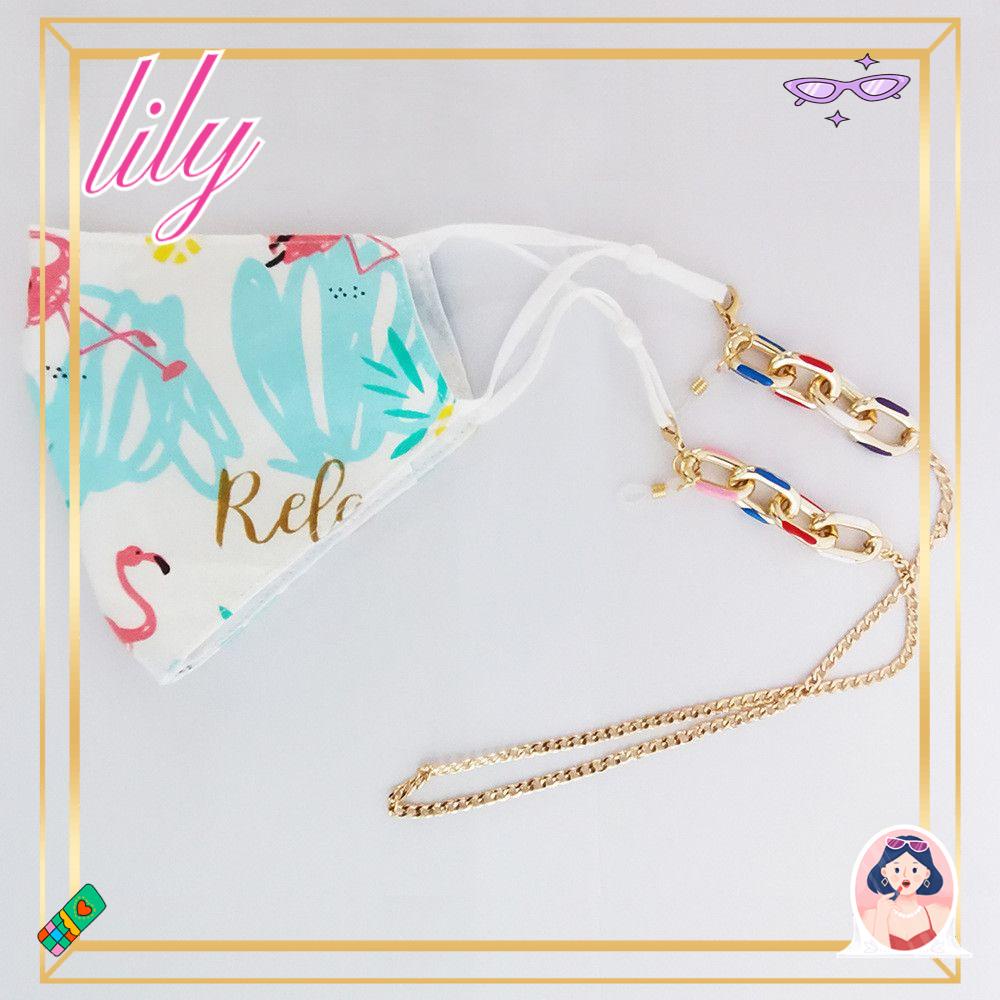 Lily Alloy Rantai Kacamata Fashion Anti Hilang Tali Leher Kacamata Rantai