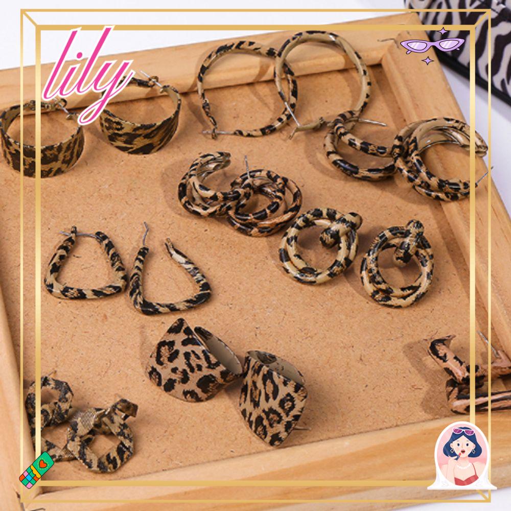 Hadiah Anting LILY Leopard Untuk Wanita Pria Perhiasan Fashion Baru Menjuntai Stud