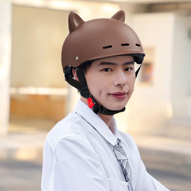 Lucu Telinga Kucing Bentuk TPU Perekat Diri Helm Dekorasi/DIY Sepeda Listrik Kepribadian Hewan Telinga Patch/Menyenangkan Motor Aksesoris Hias