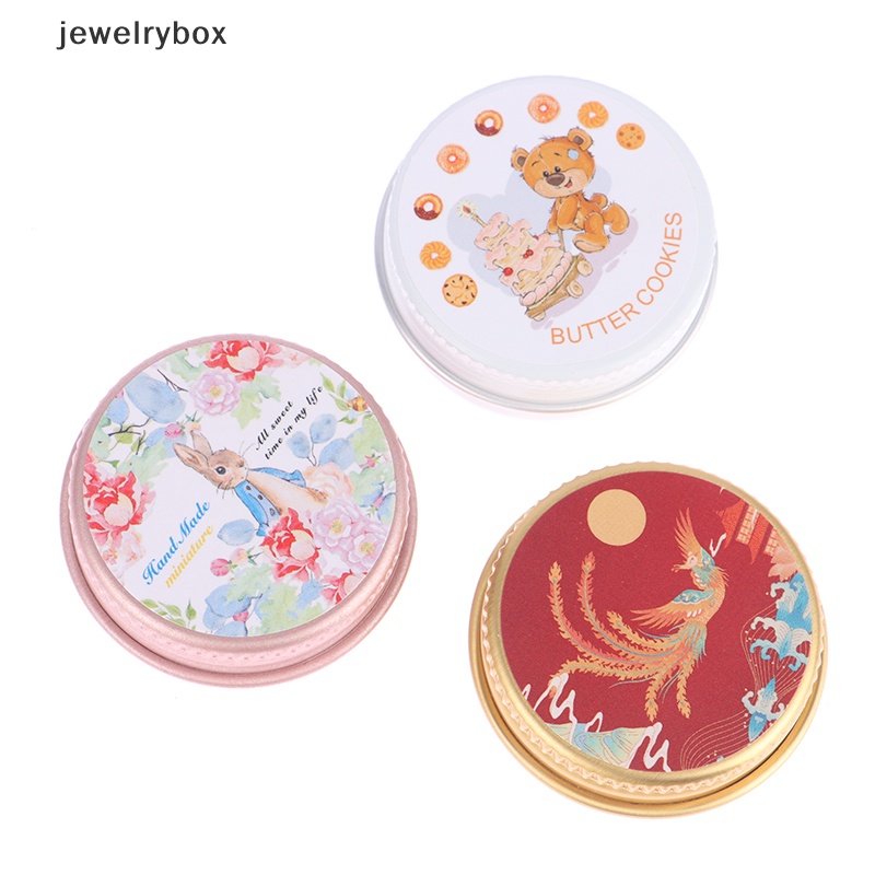 [jewelrybox] 1set 1: 12rumah Boneka Miniatur Cookies Cream Bunga Biskuit Dengan Kotak Motif Kartun Model Kotak Hadiah Dekorasi Rumah Mainan Aksesoris Rumah Boneka Butik