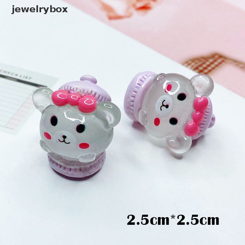 [jewelrybox] 1pc Bercahaya Kartun Kelinci/Beruang Microlandscape Sukulen DIY Hias Butik