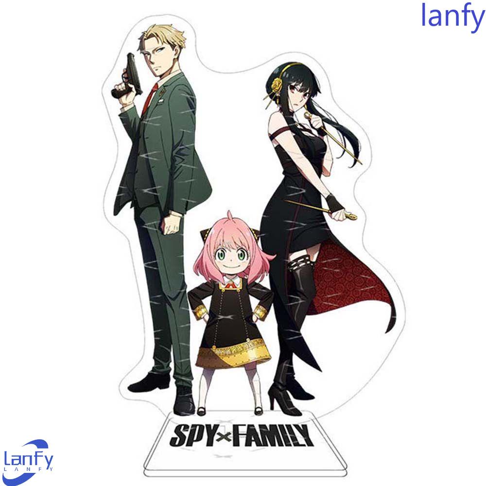 Lanfy Acrylic Stand Kartun Anime Akrilik Dekorasi Mainan Koleksi Model Yor Forger Loyor Loid Figure Model Mainan