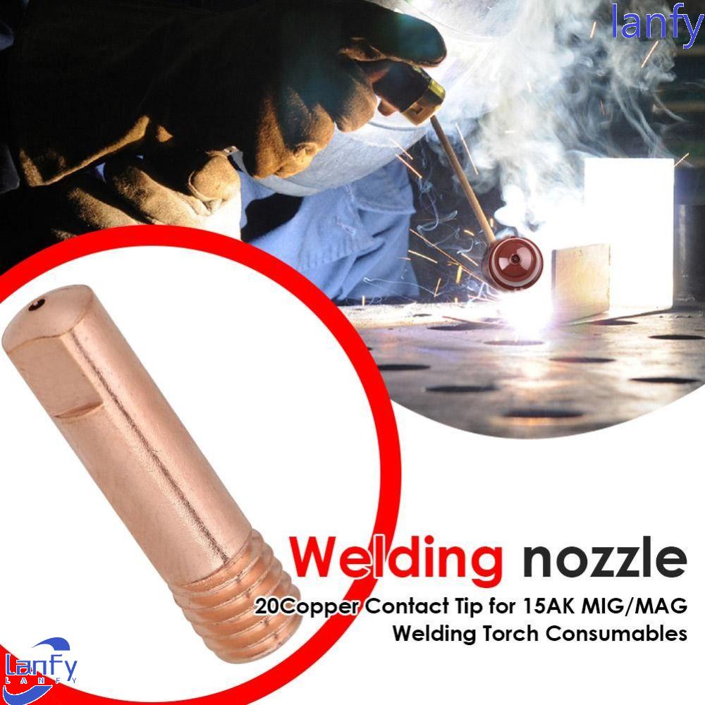 Lanfy Nozzle Kontak Tips 15AK Aksesoris Las Semi Otomatis Gas Diffuser Nozzle Tip Holder Nosel Part Welding Torch