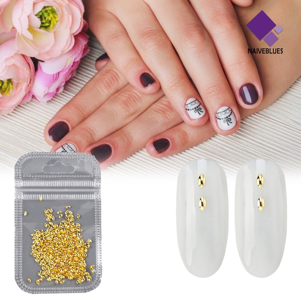 [naiveblues] 500pcs/pack Stud Nail Art Desain Hollow Dekorasi Kuku Fashion Manicure Rivet Untuk Kecantikan