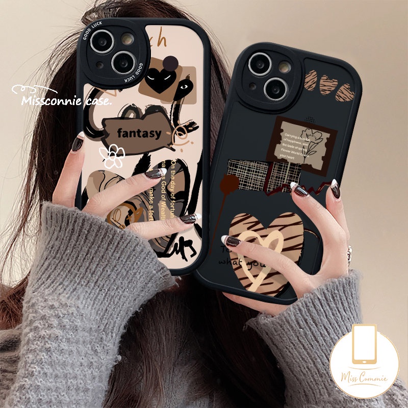 Graffiti Cinta Hati Trendi Merek Comme des Garcons Case Untuk Infinix Smart5 6panas10 9 10T 10s 11s 11 Bermain Panas10 Lite Note8 Shockproof Silikon Lembut Tpu Penutup Belakang