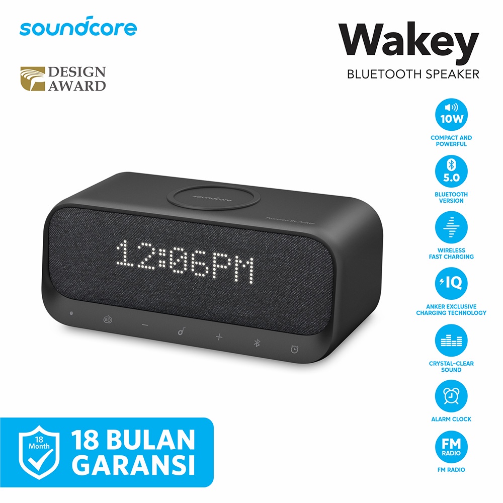 Speaker Bluetooth Soundcore Wakey by Anker Black - A3300