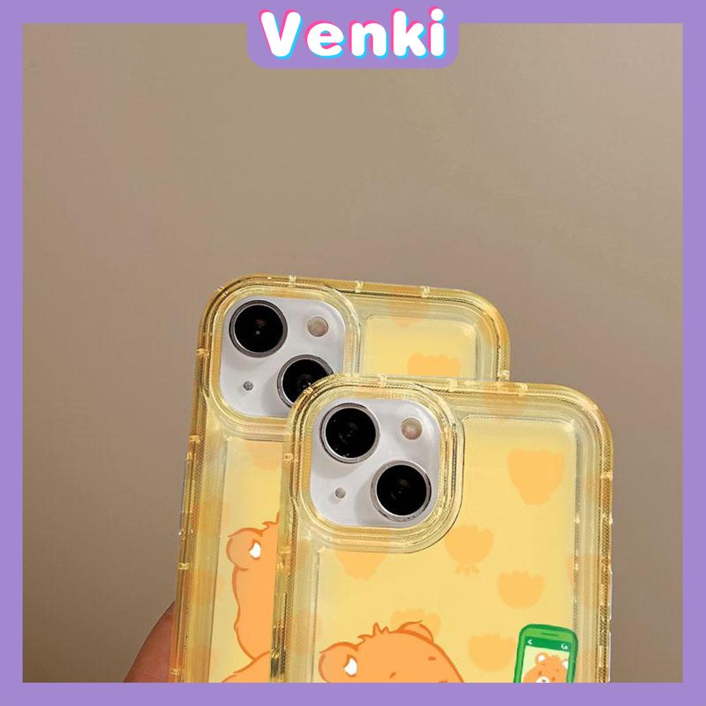 VENKI -For iPhone 11  iPhone Case Clear Case TPU Soft Case Airbag Shockproof Cute Cute Cartoon Bear Compatible with iPhone 14 13 Pro Max iPhone 12 Pro Max 11 7Plus 6Plus XR xs max