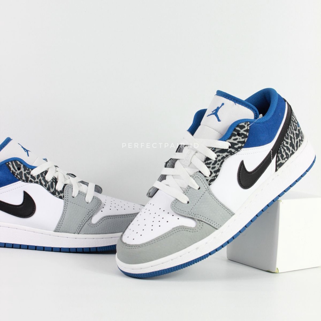 Air Jordan 1 Low True Blue Elephant Print Men