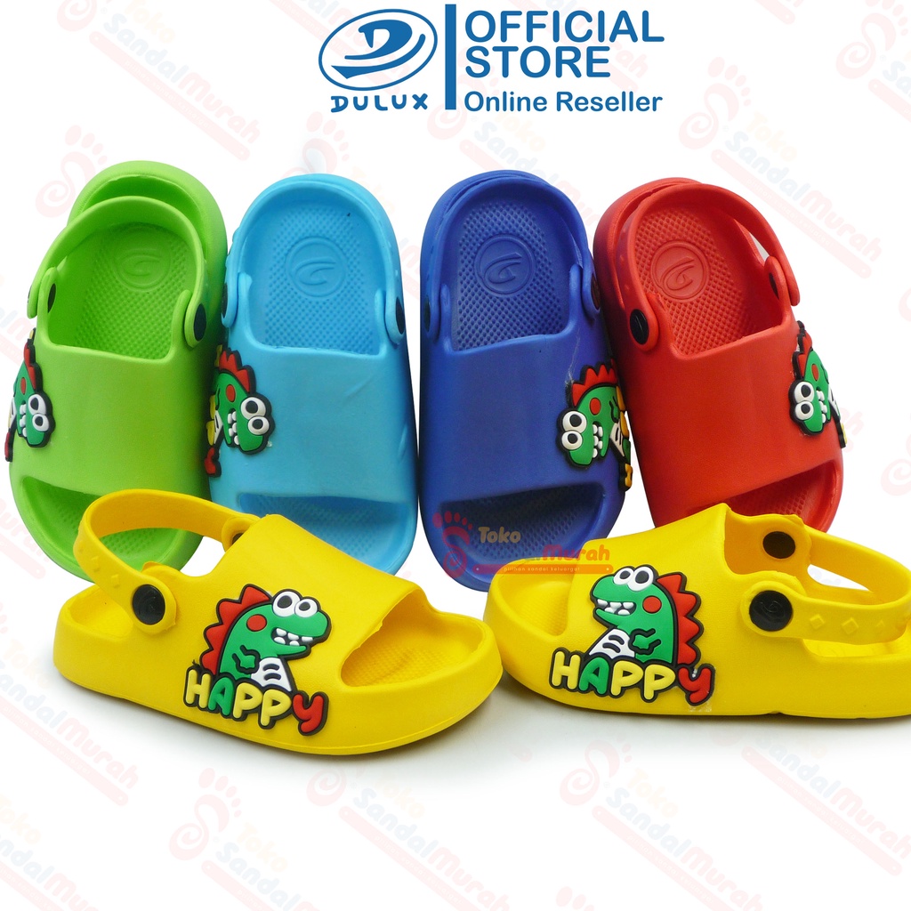 Toko Sendal Murah - Sandal Balita Uk 20 - 25 / Sandal Slop Motif Dinosaurus / Sandal Anak Tali Belakang / Sandal Lucu Kekinian Model Terbaru [Toko Sendal Murah M 386 E Dino]